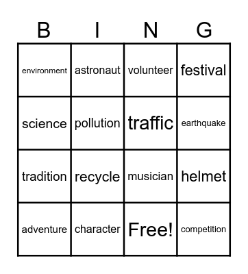 SUMMER Bingo Card