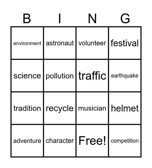 SUMMER Bingo Card