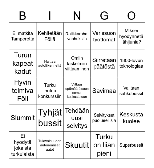 Ratikkabingo Card
