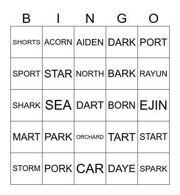 Bingo Card