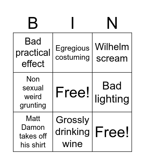 The Odyssey Bingo Card