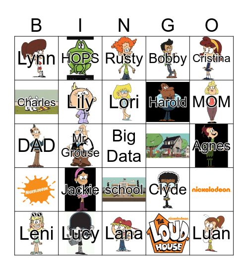 THE LOUD HOUSE Bingo Card