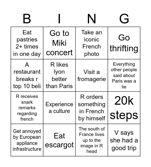 Bingo Card