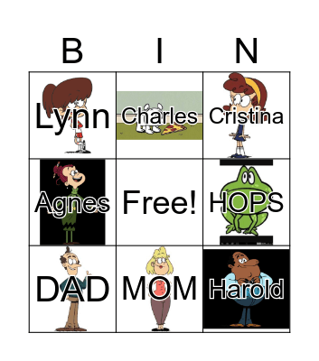 THE LOUD HOUSE Bingo Card