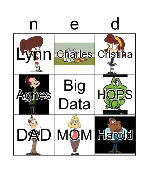 THE LOUD HOUSE Bingo Card