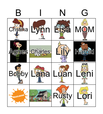 THE LOUD HOUSE Bingo Card