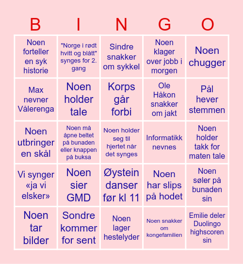 17. MAI Bingo Card