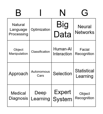 AI Bingo Card