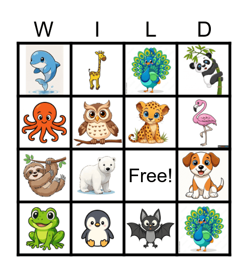 Bingo Gone WILD Bingo Card