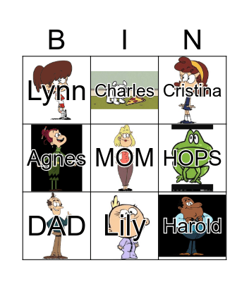 THE LOUD HOUSE Bingo Card