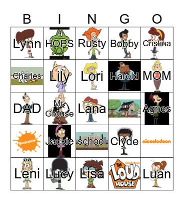 THE LOUD HOUSE Bingo Card