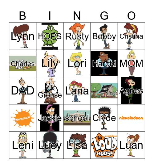 THE LOUD HOUSE Bingo Card