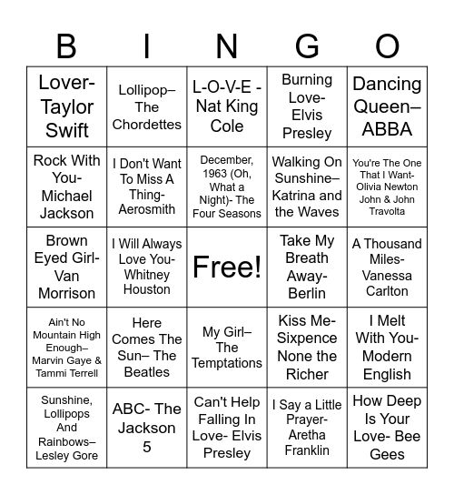 Jaderborg Wedding Bingo Card