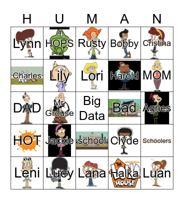 THE LOUD HOUSE Bingo Card