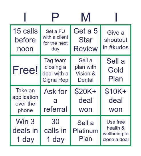 EOM Bingo (IPMI) Bingo Card