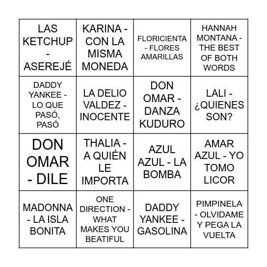 👑 A N T O 3 1 ✨ Bingo Card