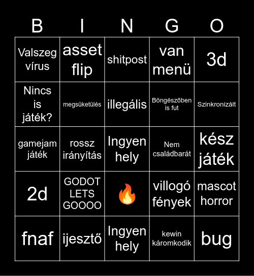 Ratyi Itch Bingo Card