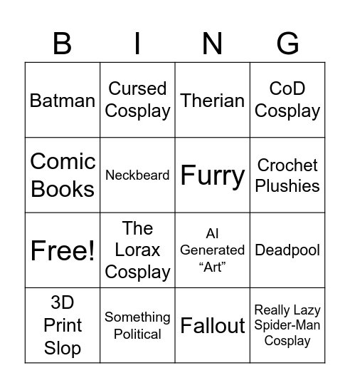 MCM 2026 Bingo Card