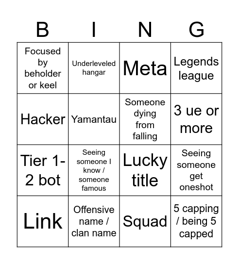 Bingo Card