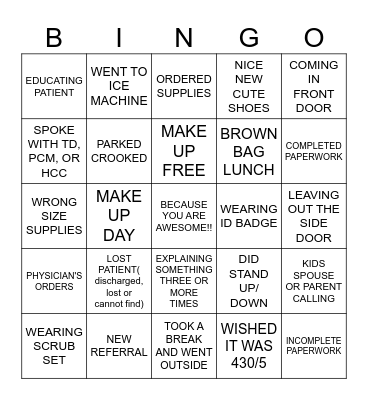 Happy Nurses Week!!! Bingo Card