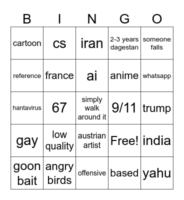 meme bingo Card