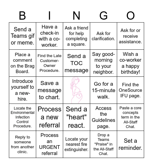 OB-GYN RN Bingo Card