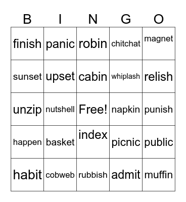 Wilson 3.1 Bingo Card
