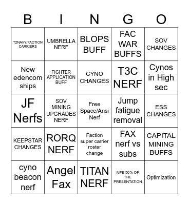 NEW EXPANSION Bingo Card