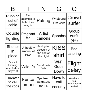 FestOps 2026 Bingo Card Bingo Card