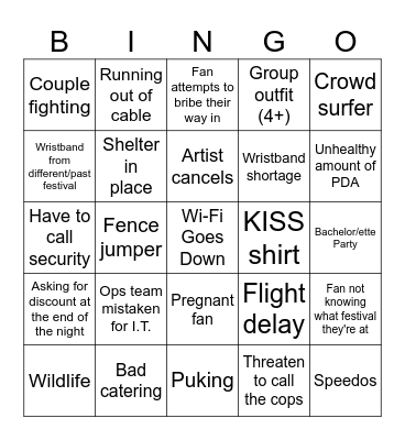 FestOps 2026 Bingo Card Bingo Card