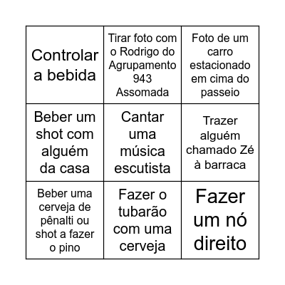 Bingo Cebolada Bingo Card