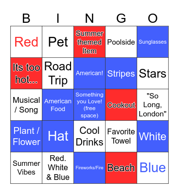 So Long, London! Bingo Card