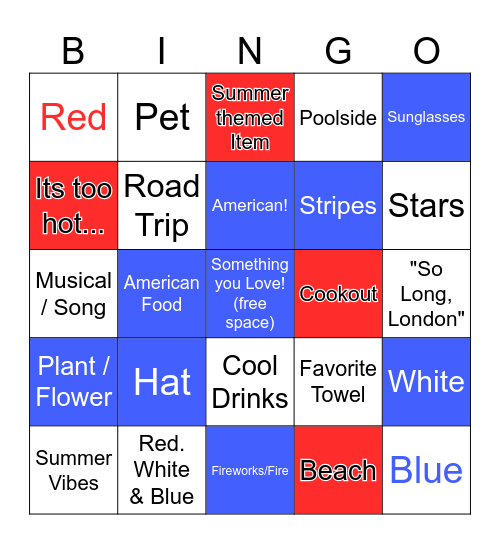So Long, London! Bingo Card