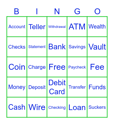 Sunflower Bank Bingo Card