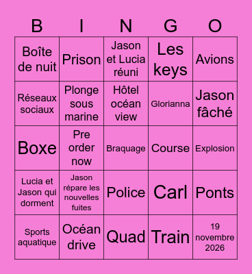 Trailer 3 Bingo Card