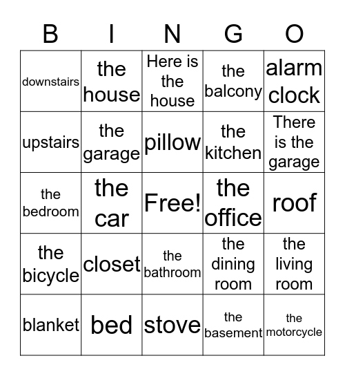 The House Bingo Card