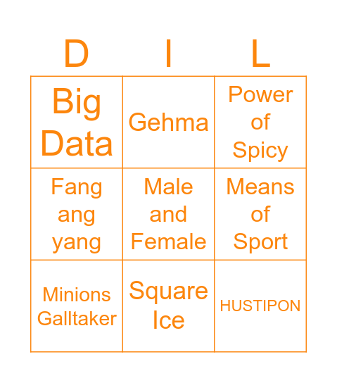 Despicable Me 3 Bingo Card