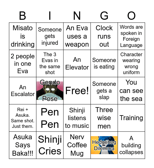 Evangelion Bingo Card