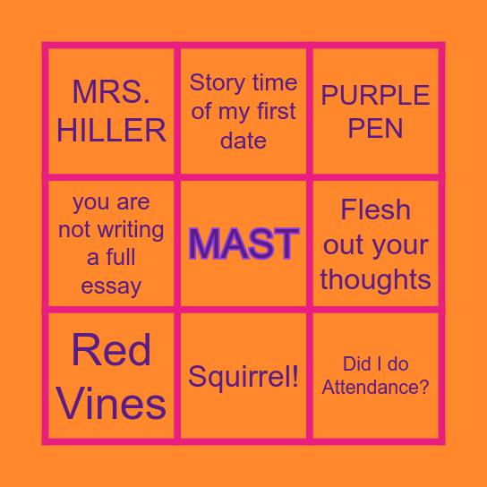 AP BINGO Card