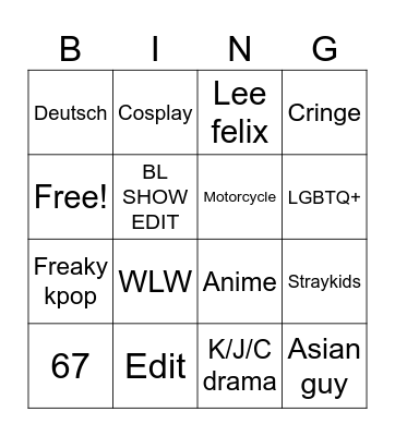tiktok fyp bingo Card