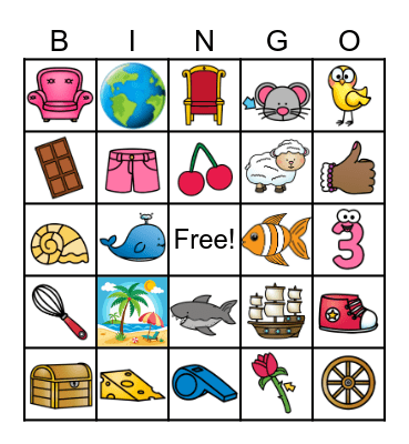 Digraph Bingo Card