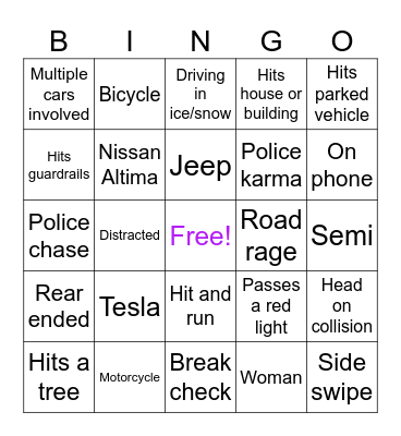 David and Jen’s bingo night Bingo Card