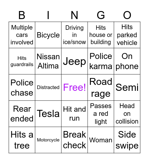 David and Jen’s bingo night Bingo Card