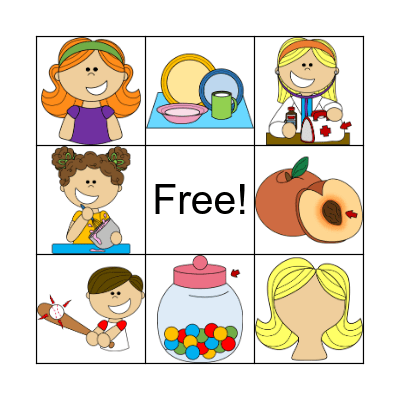 CVC Short i Words Bingo Card