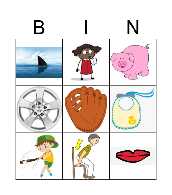 Short i Pictures Bingo Card