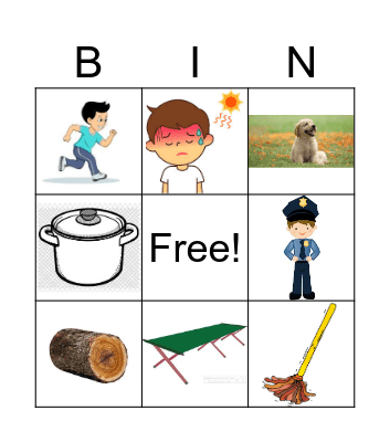 Short o Words (Pictures) Bingo Card