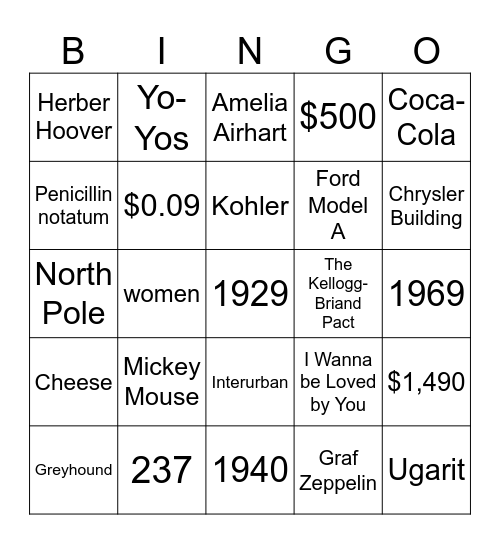 Ed and Martha Raymond Trivia/BINGO Card