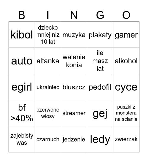 Ome bingo Card