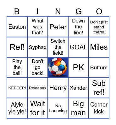 KC GOLD CUP TOURNEY    ~Parent Card~ Bingo Card