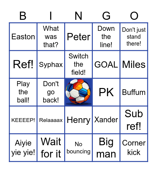 KC GOLD CUP TOURNEY    ~Parent Card~ Bingo Card